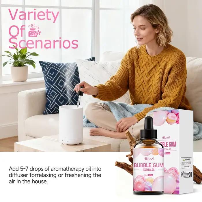 L'huile essentielle de bubble gum est naturellement douce pour la peau, hydratante et fournit une hydratation supplémentaire.