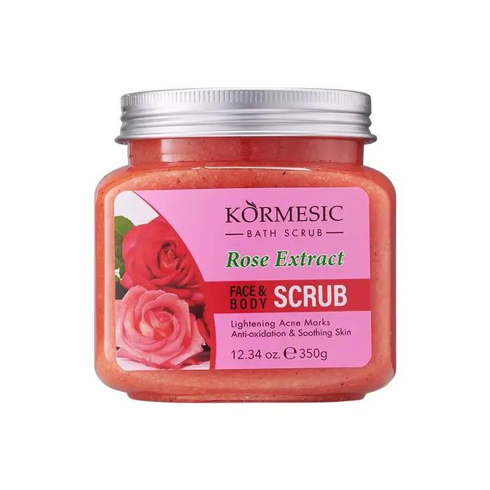 KORMESIC curcuma corps gommage crème visage hydratant nettoyage en profondeur lait Rose doux tendre