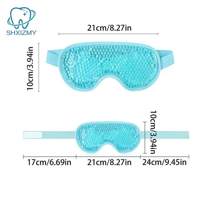 Masques faciaux froids pour les yeux compresse chaude froide cernes perles de gel douces tissu élastique PVC sans latex usage quotidien relaxation maison bureau voyage