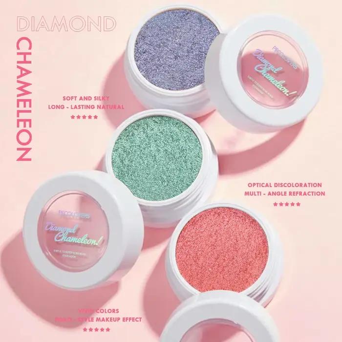 Fard à paupières imperméable à paillettes caméléon, fard à paupières holographique chromé longue durée, pigment en poudre, maquillage pour les yeux pour femmes, cosmétique