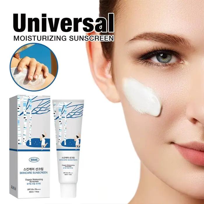 Crème solaire quotidienne SPF 50+ Protection UV hydratante pour le visage