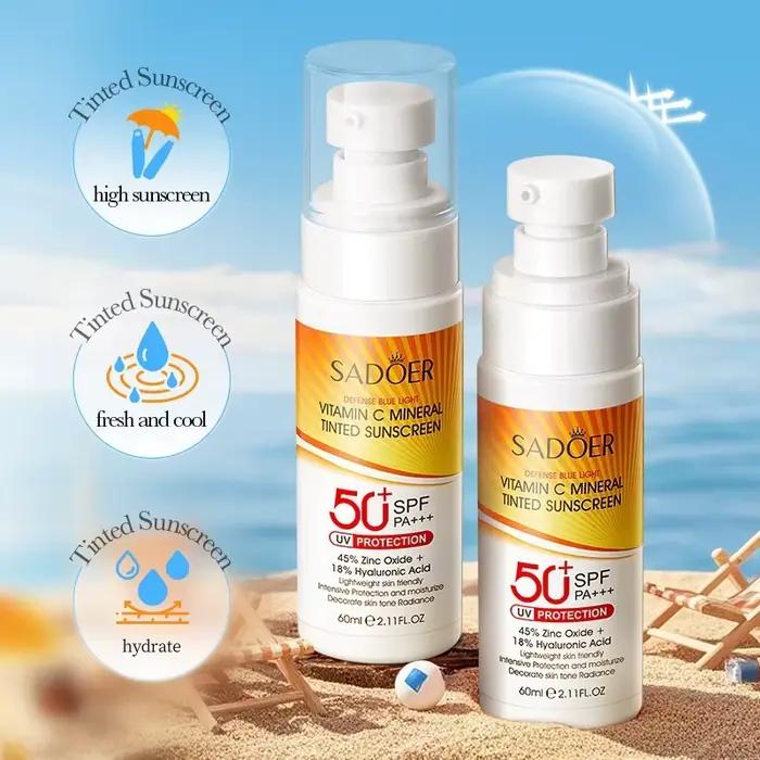Crème solaire teintée minérale à la vitamine C 60 ml