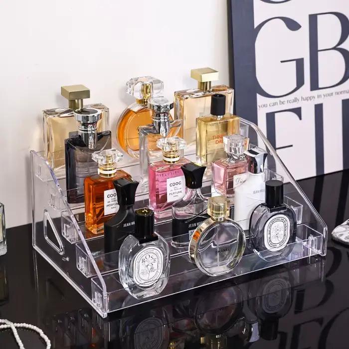 1 pièce Présentoir de Comptoir Transparent à Boucles Type Échelle pour Parfums
