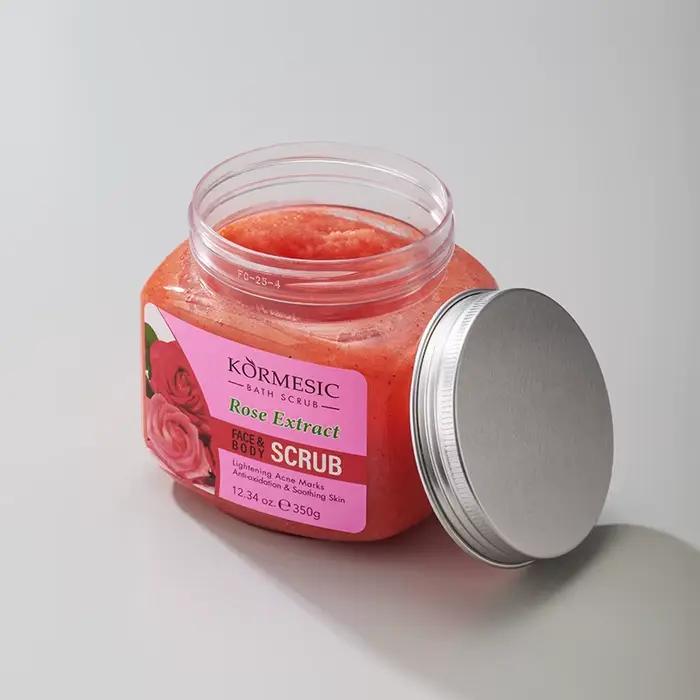 KORMESIC curcuma corps gommage crème visage hydratant nettoyage en profondeur lait Rose doux tendre visage Exfoliation produit de soin de la peau