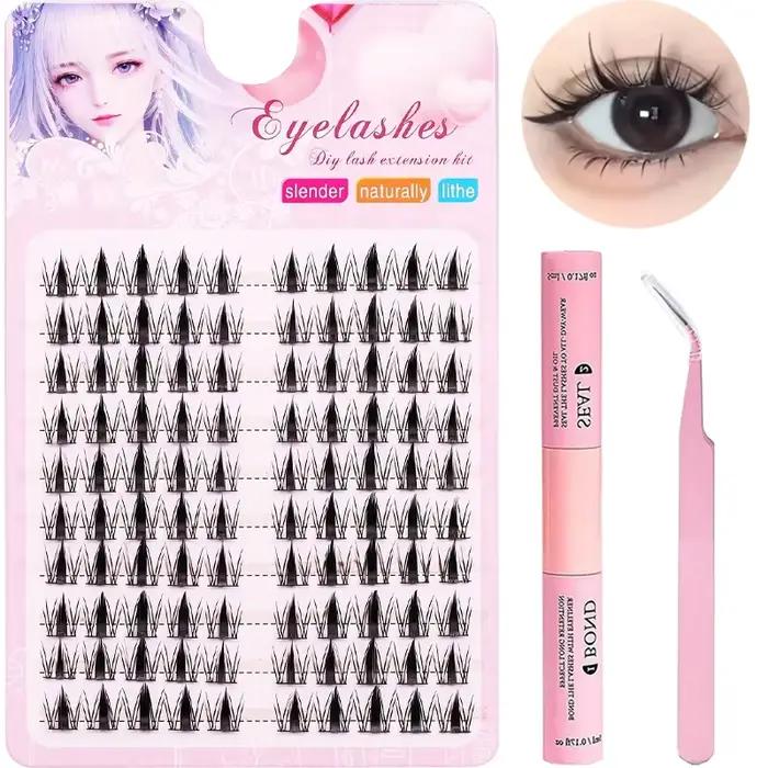 Kit de Faux Cils avec Adhésif et Scellant