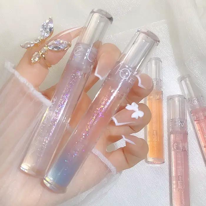 Brillant à lèvres brillant et translucide Dudu Lip Glazetla gelée transparente a une eau brillante comme une brillance qui est lumineuse longue durée